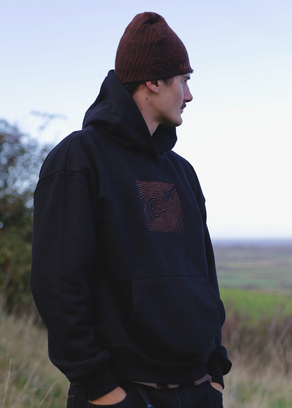 Topography Embroidered Hoodie