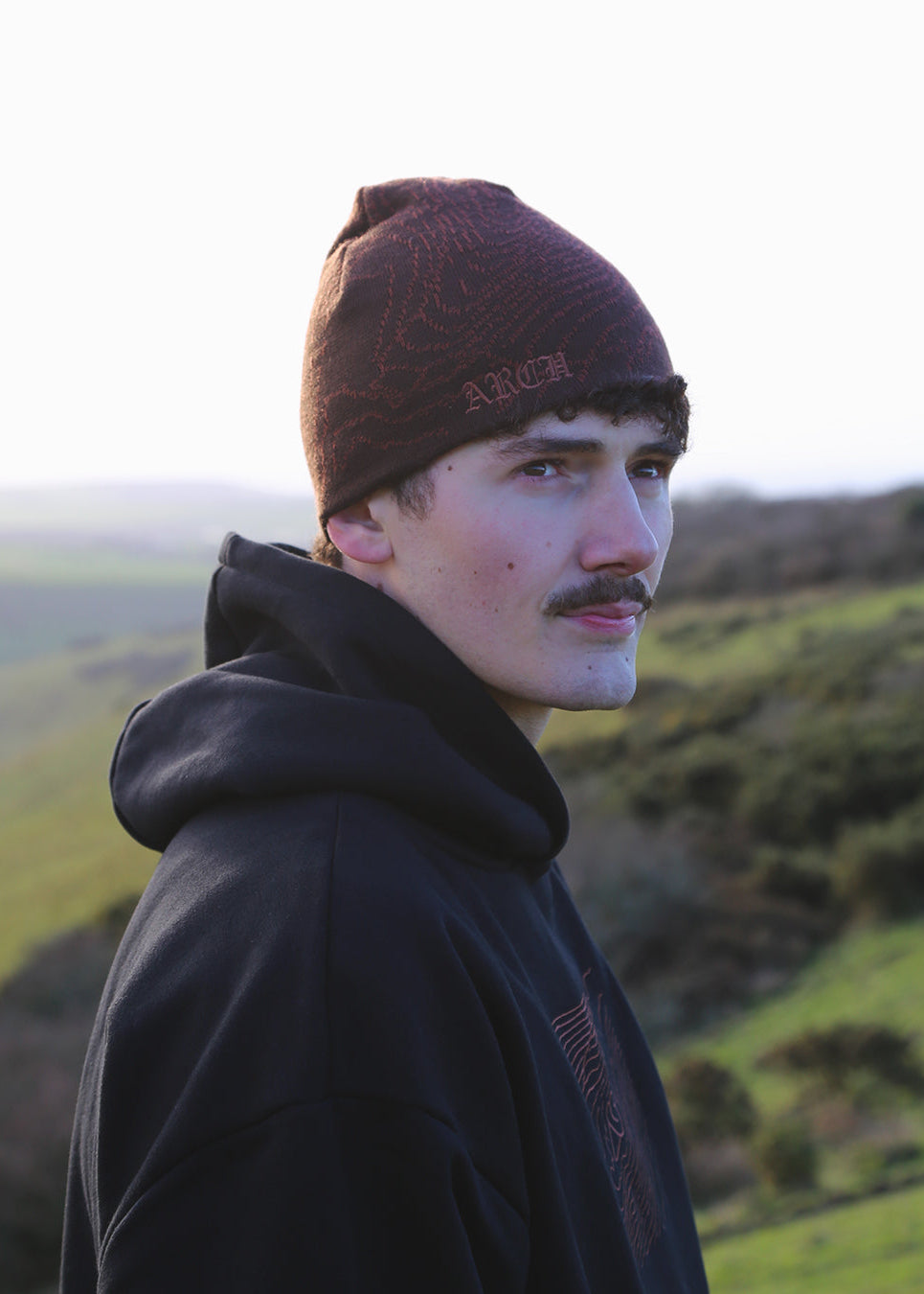 Topography Beanie Light Brown