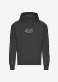 'Graff' Embroidered hoodie Charcoal