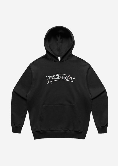'Hermanos' Embroidered Hoodie Black